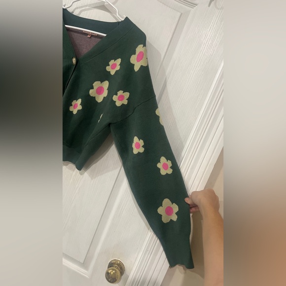Bailey Rose Green Floral Cardigan - Picture 5 of 7